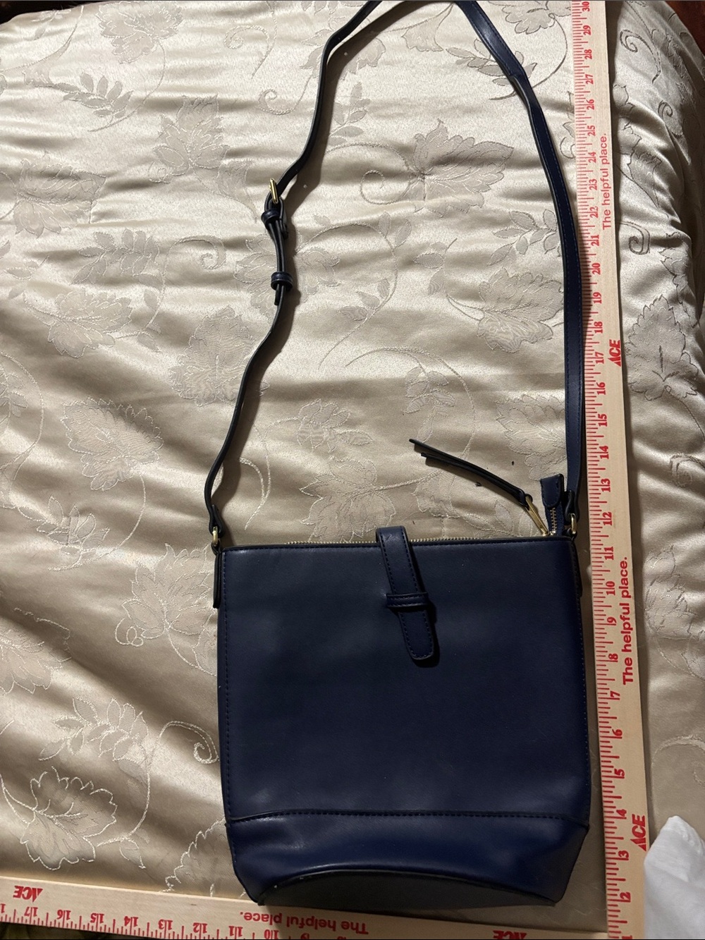 crown & ivy Navy Blue Crossbody Bag